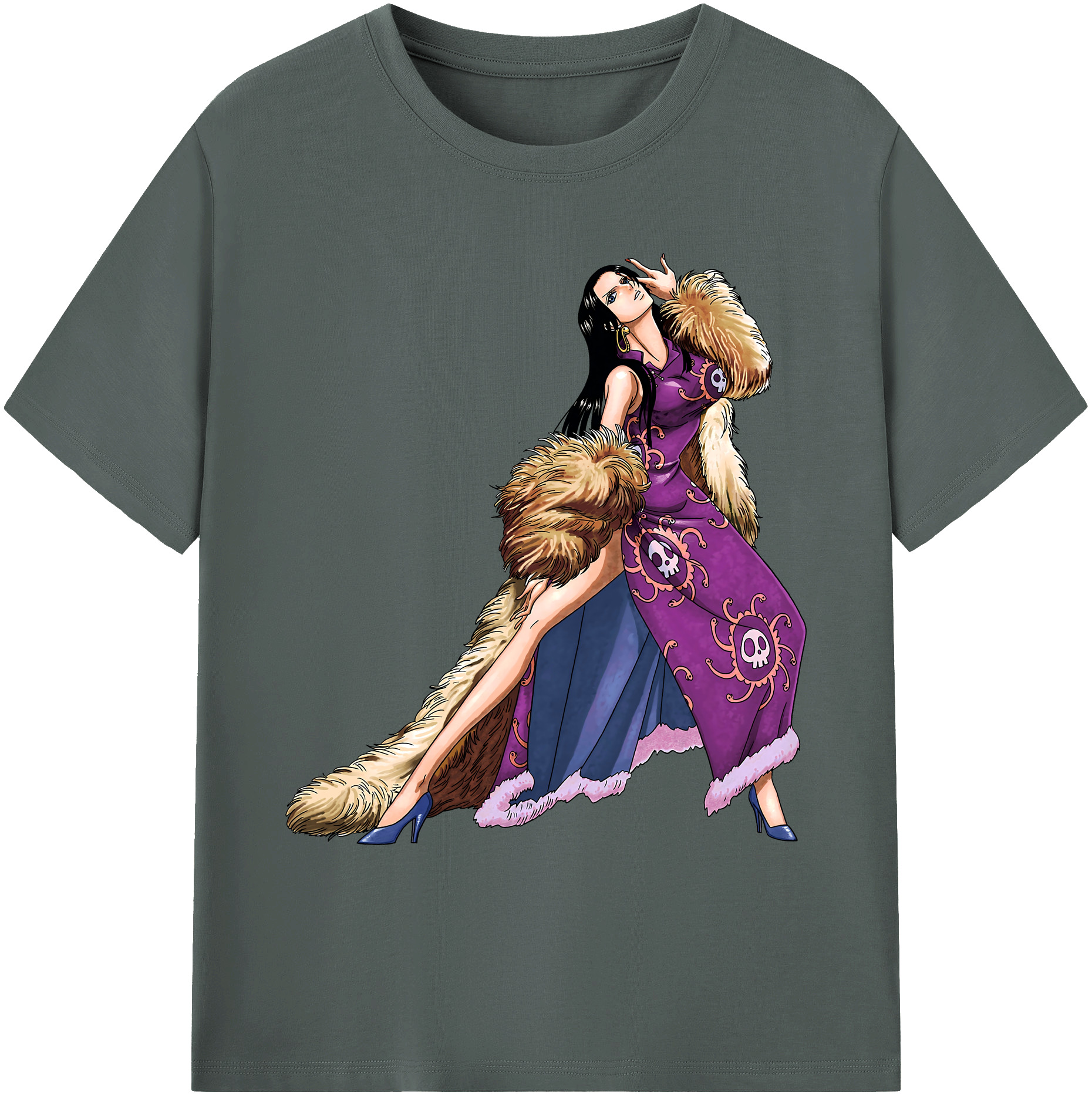 ワンピース ボア・ハンコック ONE PIECE Boa·Hancock 綿100％ メンズ半袖Tシャツ｜肌触りやわらか＆通気性